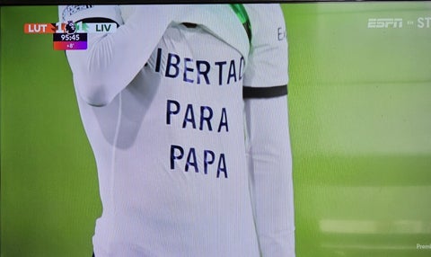 Luis Díaz dedica el gol a su papá