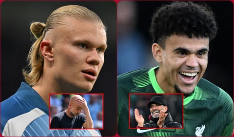 Manchester City vs Liverpool | Erling Haaland y Luis Díaz