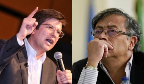 Miguel Uribe y Gustavo Petro