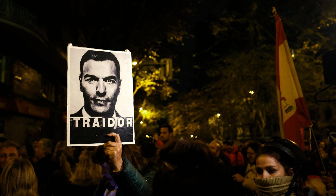 Protestas en Madrid, España, contra la amnistía a independentistas catalanes
