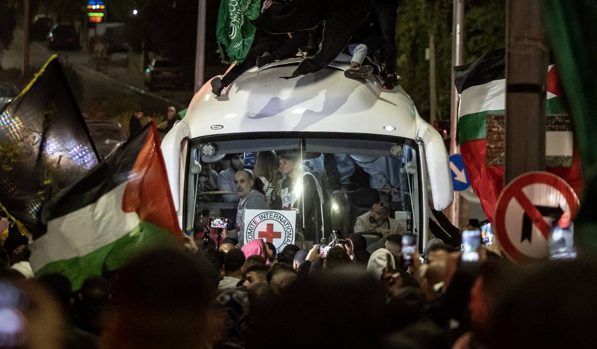 Rehenes liberados por Hamás