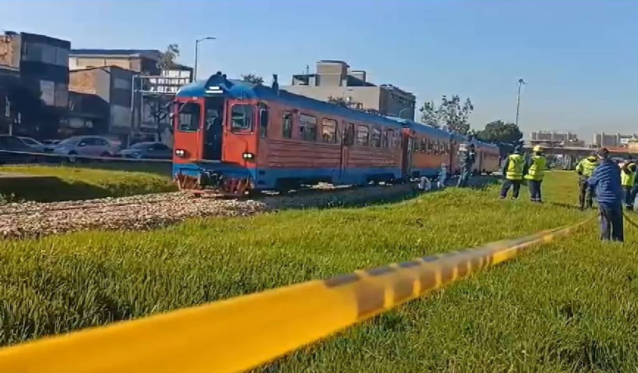 Accidente en las vías del tren de Bogotá