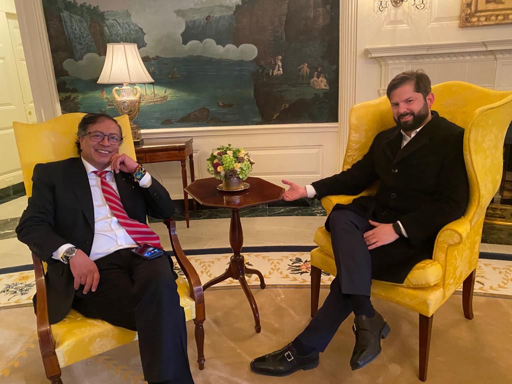 Gustavo Petro y Gabriel Boric.