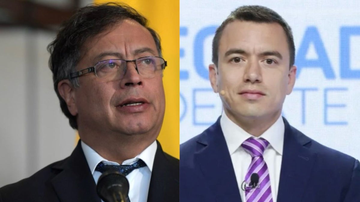 Gustavo Petro y Daniel Noboa