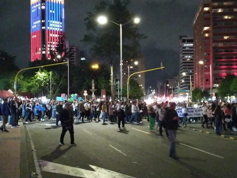 Protesta de Sanitas en Bogotá