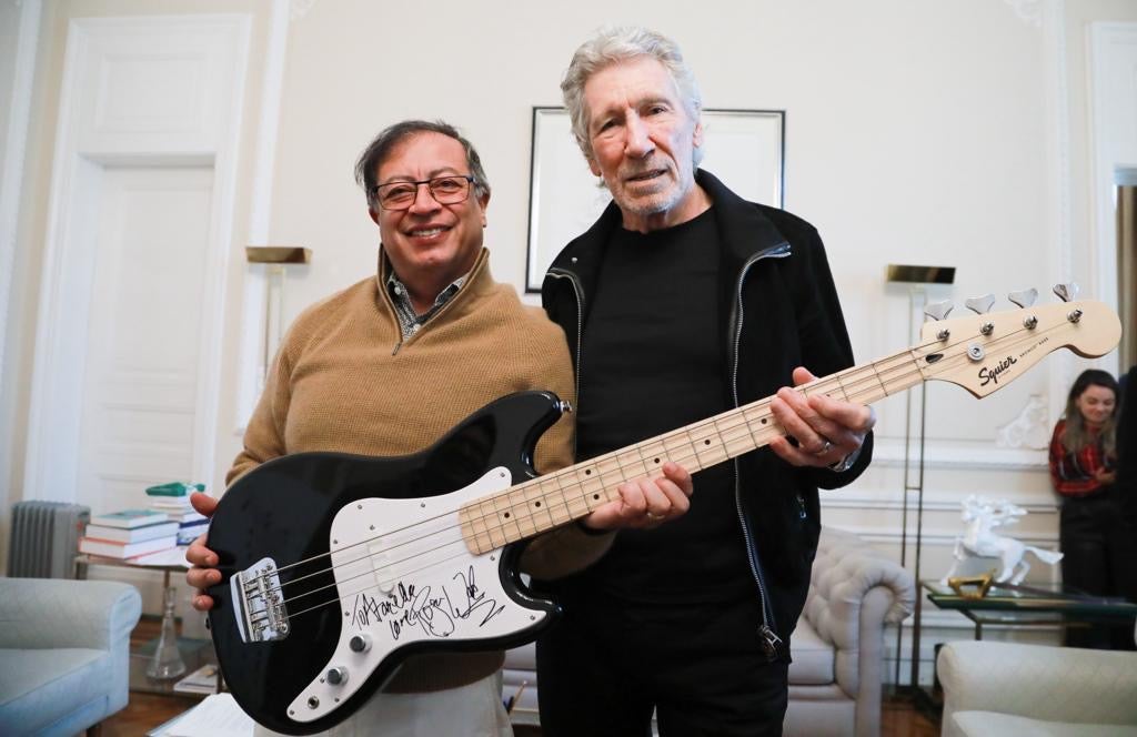 Gustavo Petro y Roger Waters