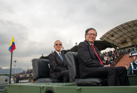 Presidente Gustavo Petro y ministro de Defensa