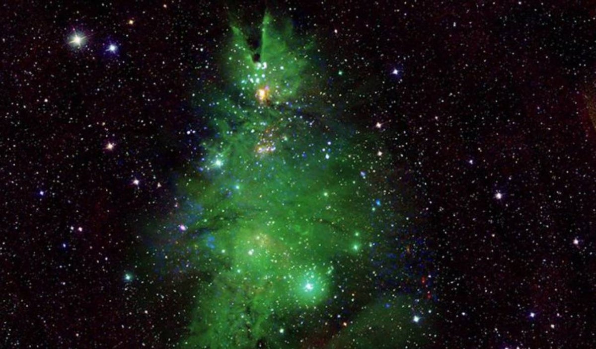 NASA captura imagen de un árbol de Navidad