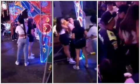 Mujer descubrió al marido viendo alumbrados con la amante