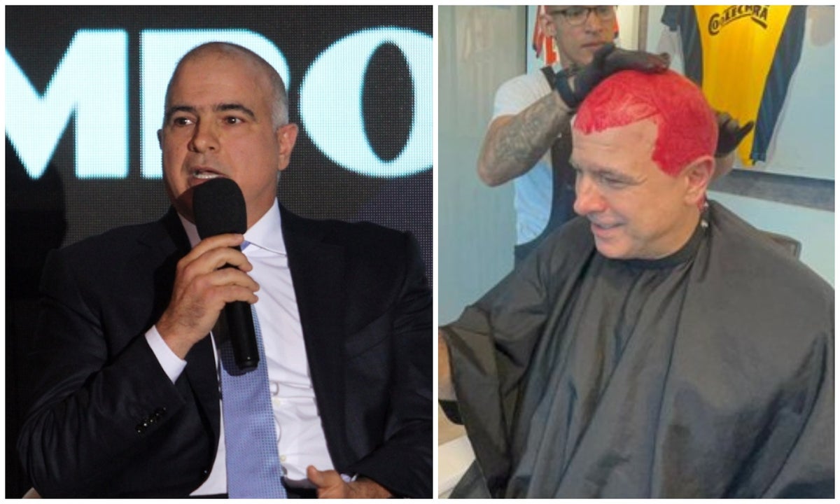 Christian Daes se pintó el pelo de rojo por el título Junior