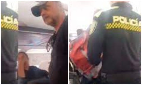 Extranjero golpea policía en avión en Barranquilla
