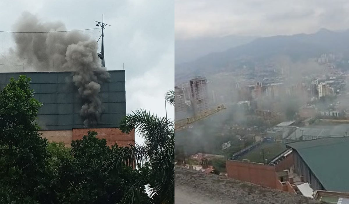 Centro comercial incendiado