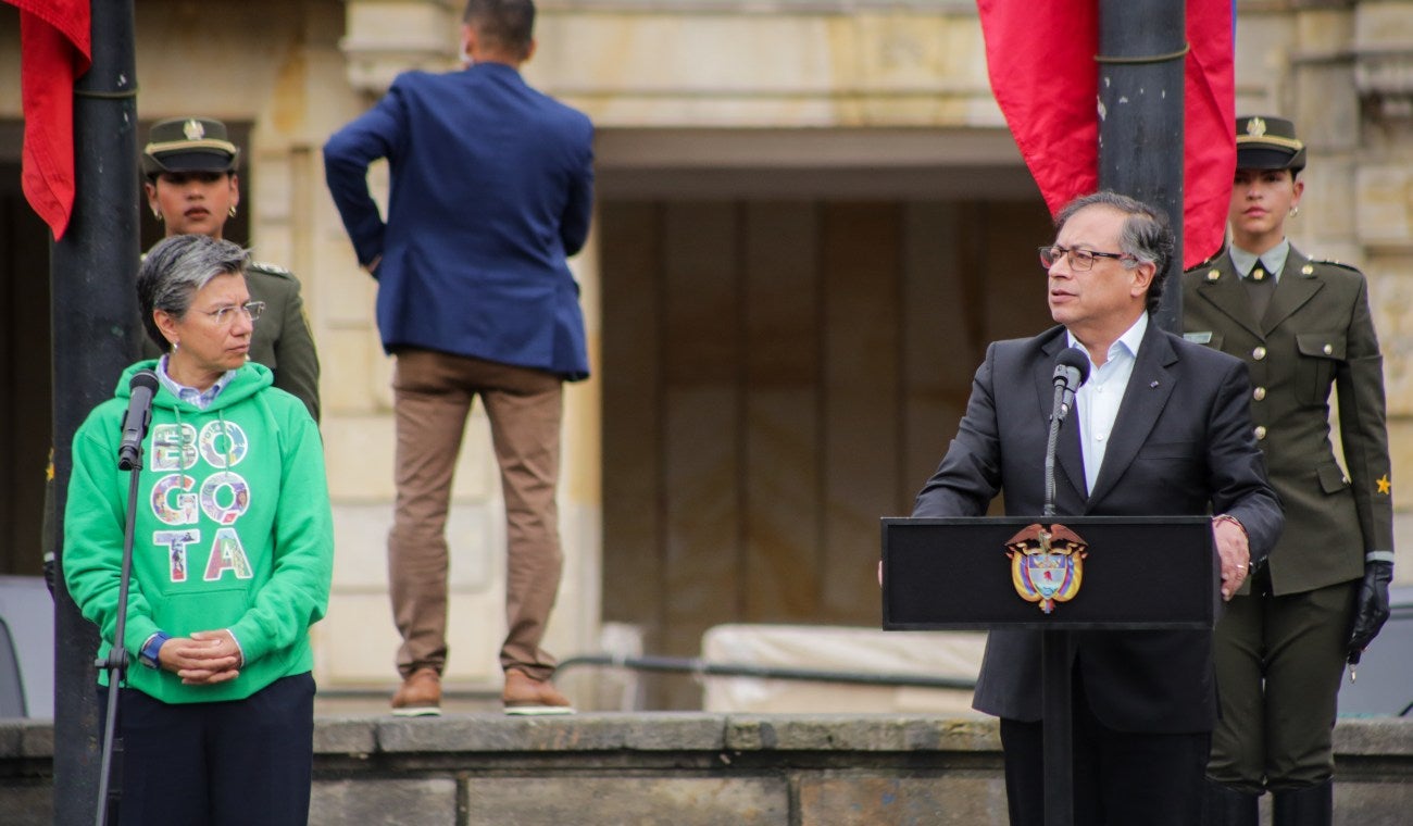 Claudia López y Gustavo Petro