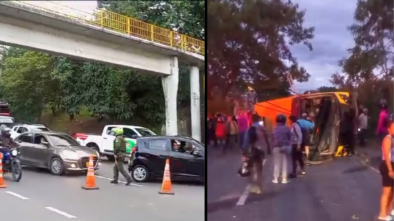 Accidente en el sector de Puerto Caldas