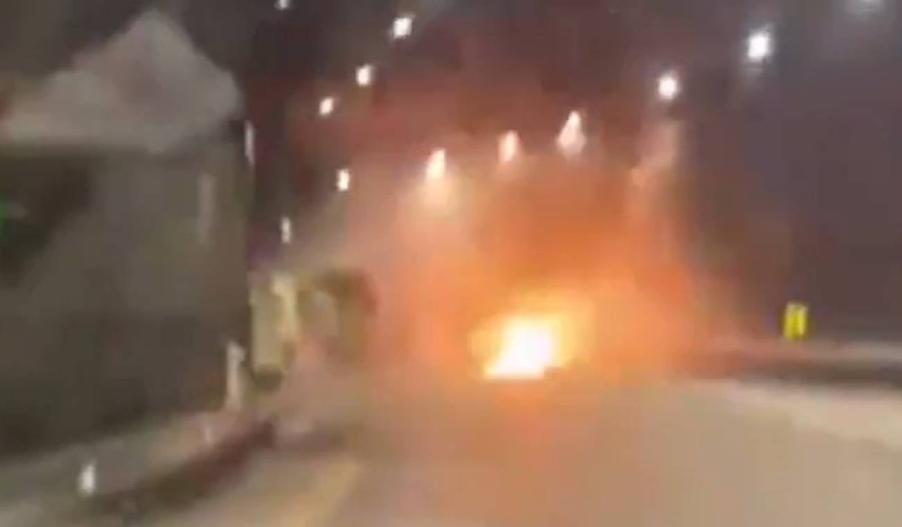 Explosión en la vía Bogotá - Villavicencio