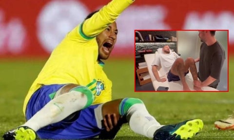 Neymar llora y grita de dolor en recuperación de su lesión