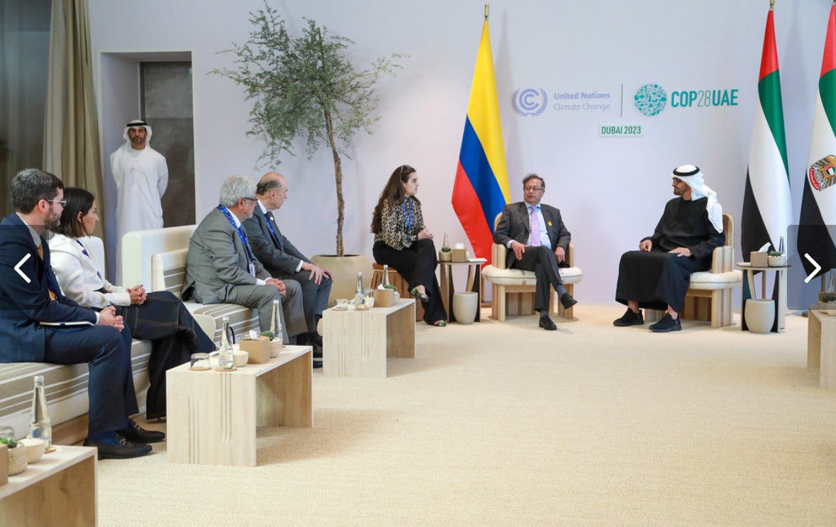 Presidente Gustavo Petro en Dubai en COP 28