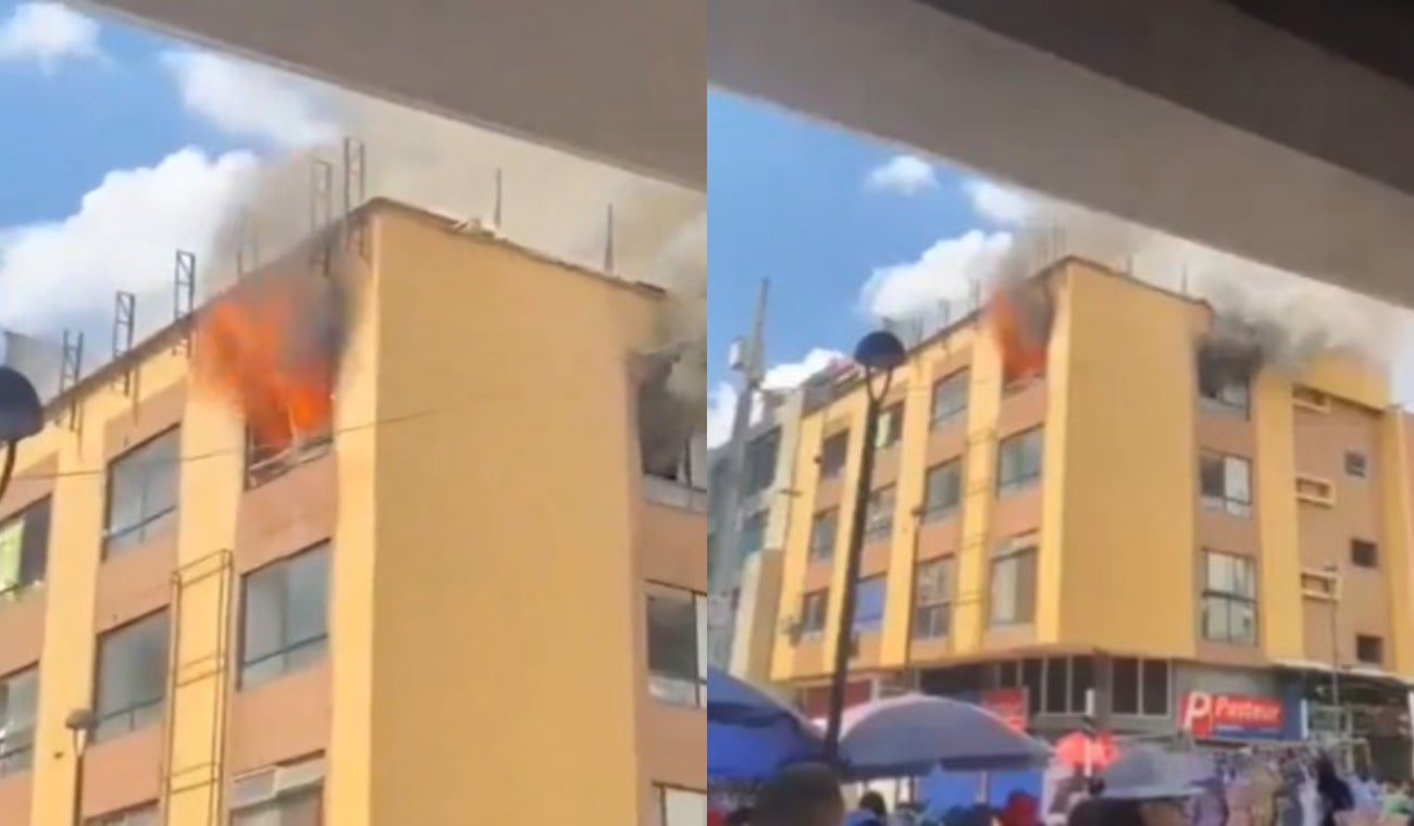 Incendio estructural genera pánico en el centro de Medellín