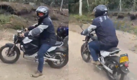 Iván Duque en moto