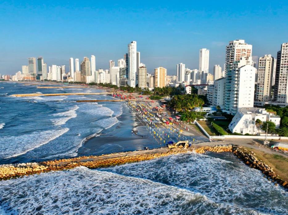 Mar de leva en Cartagena
