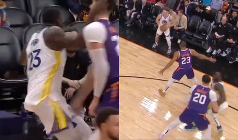 Draymond Green y su puño a un rival en la NBA