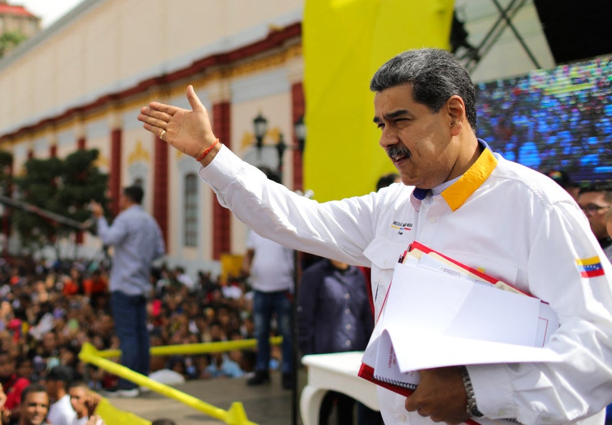 Nicolás Maduro en un acto público en Venezuela