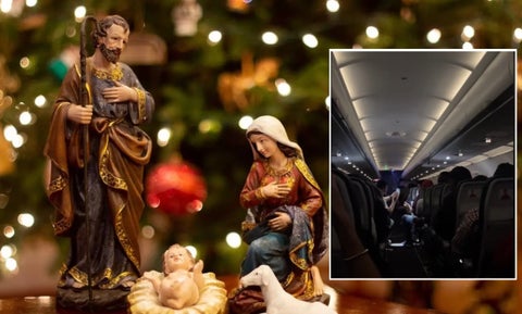 Pasajeros hicieron la Novena en pleno vuelo