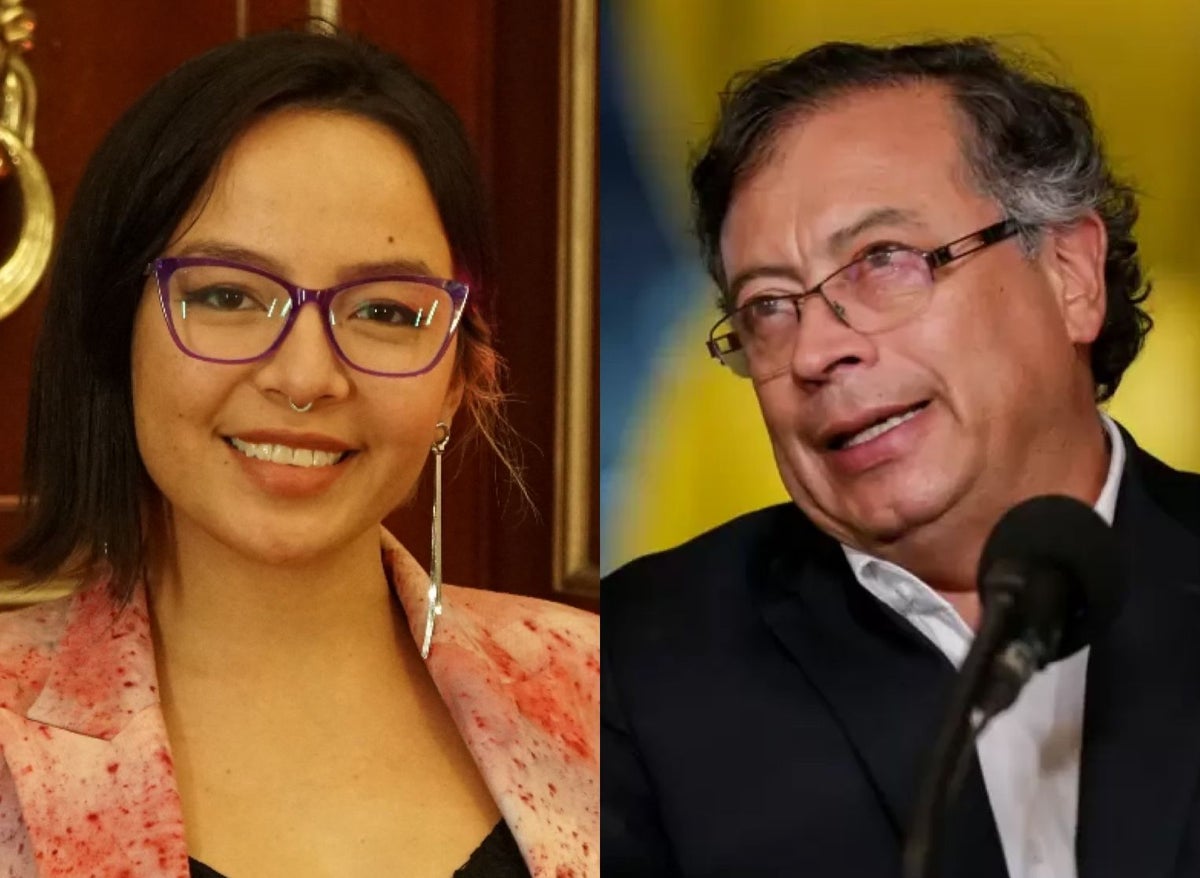 Jennifer Pedraza y Gustavo Petro.