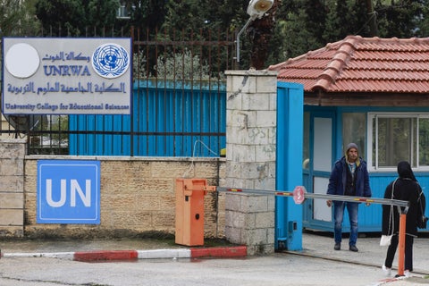 Sede de la UNRWA en Gaza