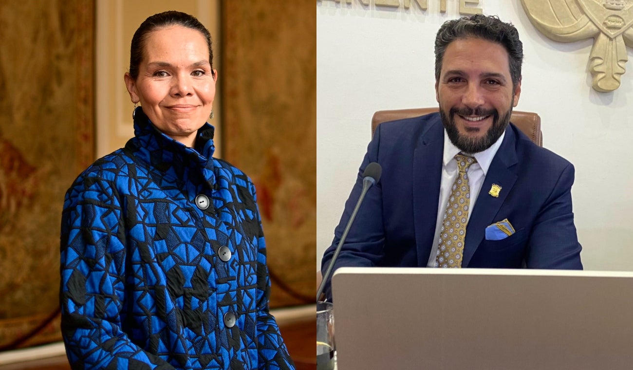 Astrid Rodríguez y Agmeth Escaf