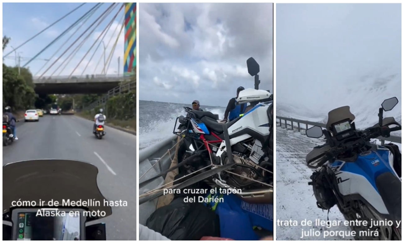 [Video] Colombiano viajó en moto desde Medellín a Alaska ¿Cómo?