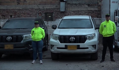 Camionetas de la UNP robadas y recuperadas