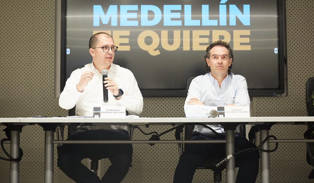 Fiscal general Francisco Barbosa y alcalde de Medellín Federico Gutiérrez