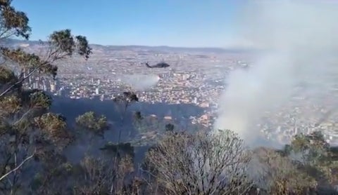 Incendio cerros orientales Bogotá