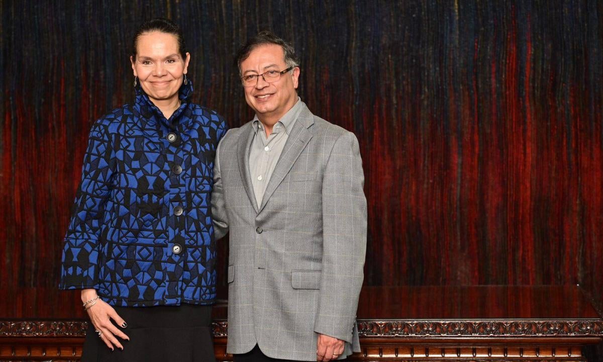 Astrid Rodríguez y Gustavo Petro