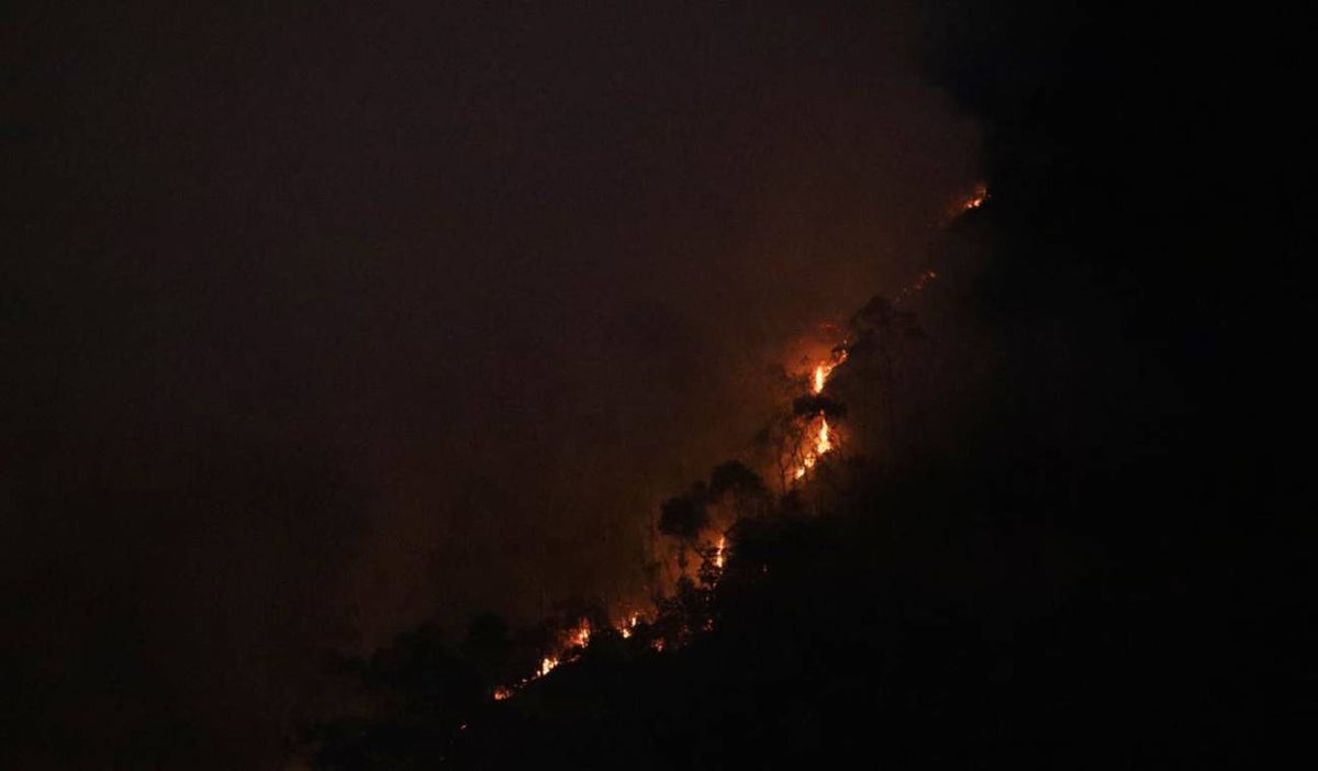 Incendio cerro El Cable en Bogotá