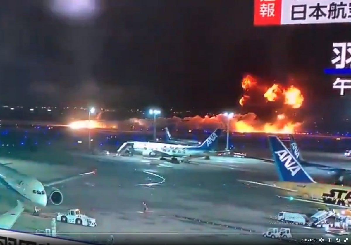 Accidente avión Japón