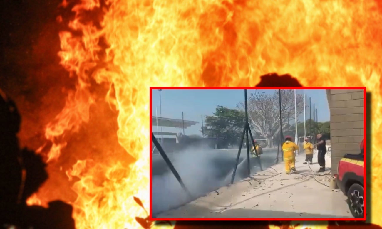 [Video] Celador incendió cancha sintética porque no le pagaban