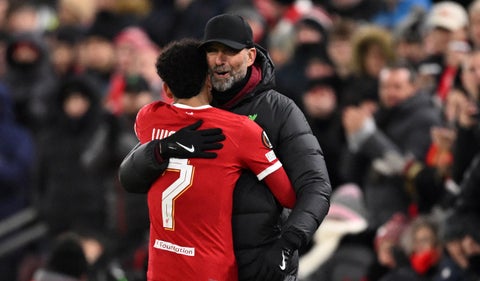 Luis Díaz y Jürgen Klopp