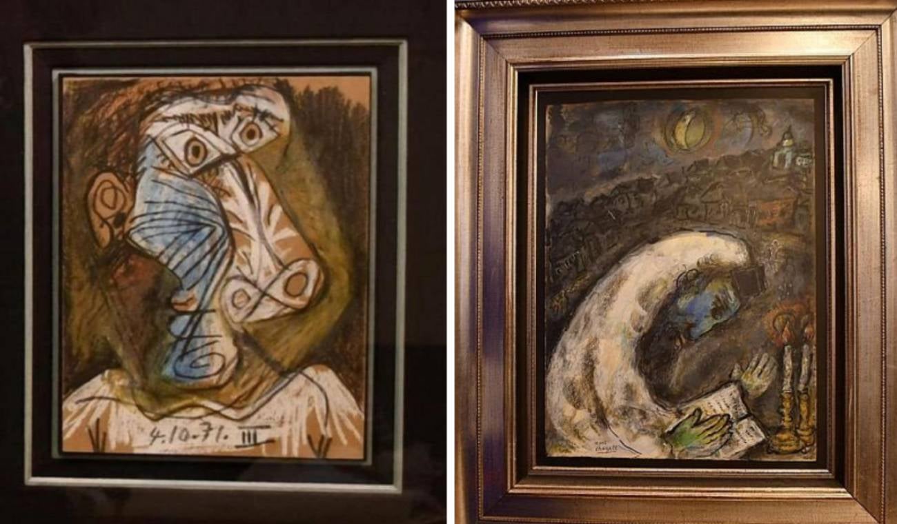 Pinturas robadas de Picasso y Chagall fueron halladas en sótano