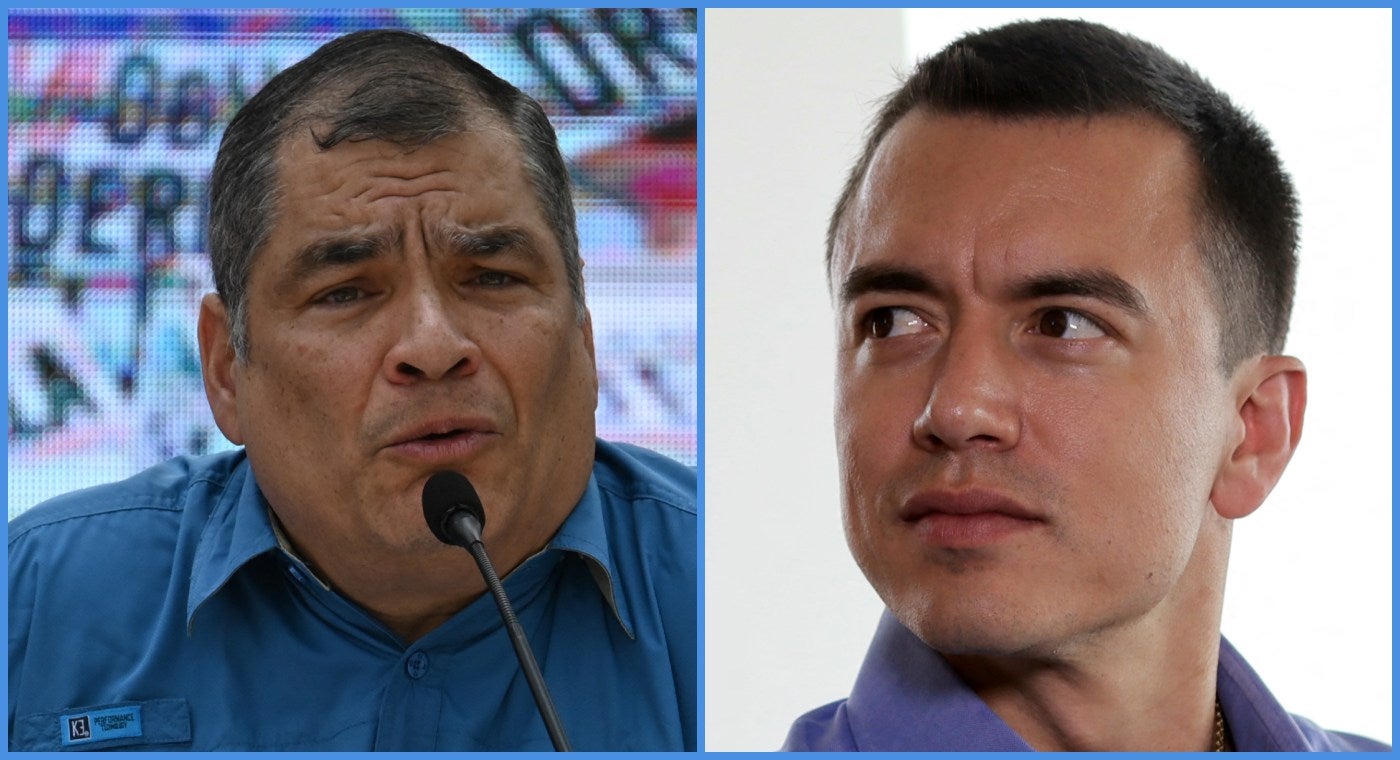 Rafael Correa y Daniel Noboa