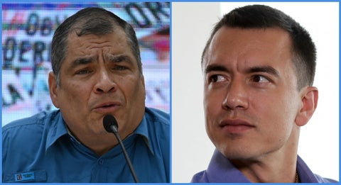 Rafael Correa y Daniel Noboa
