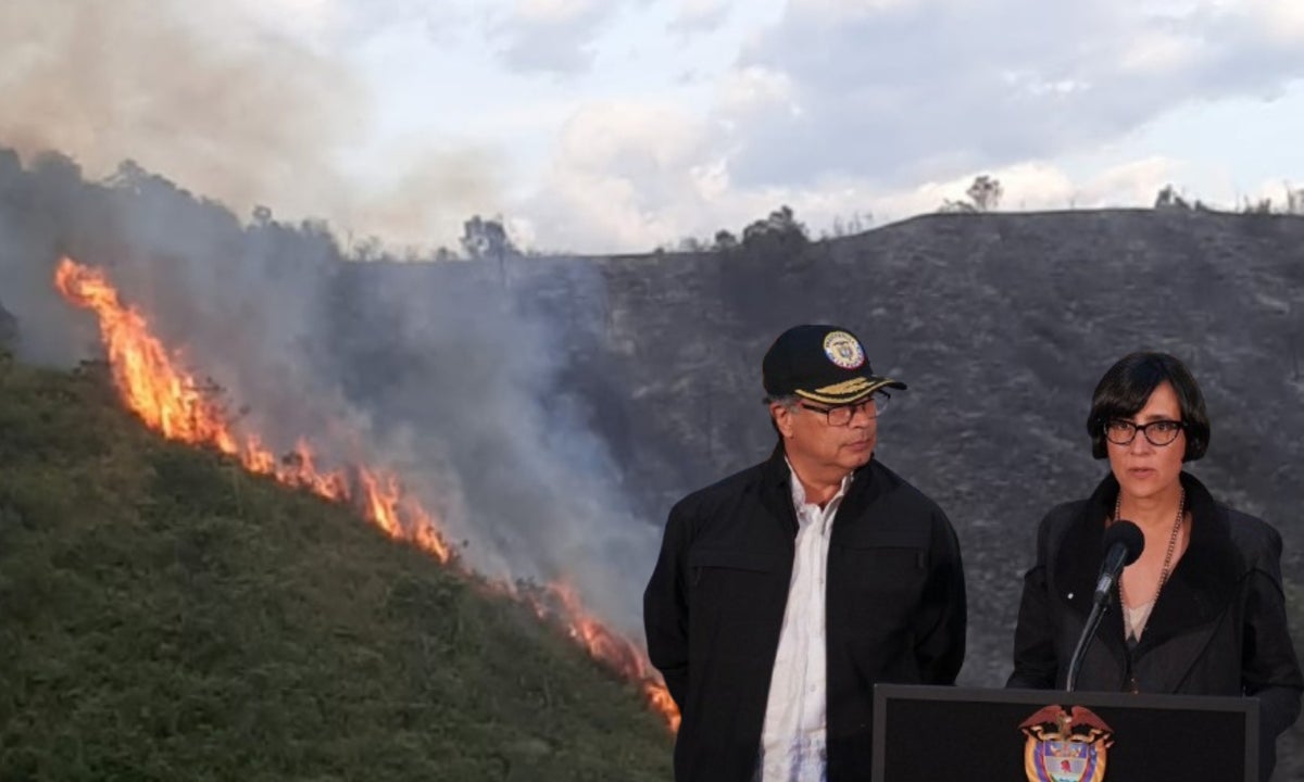 Susana Muhamad y Gustavo Petro - incendios forestales