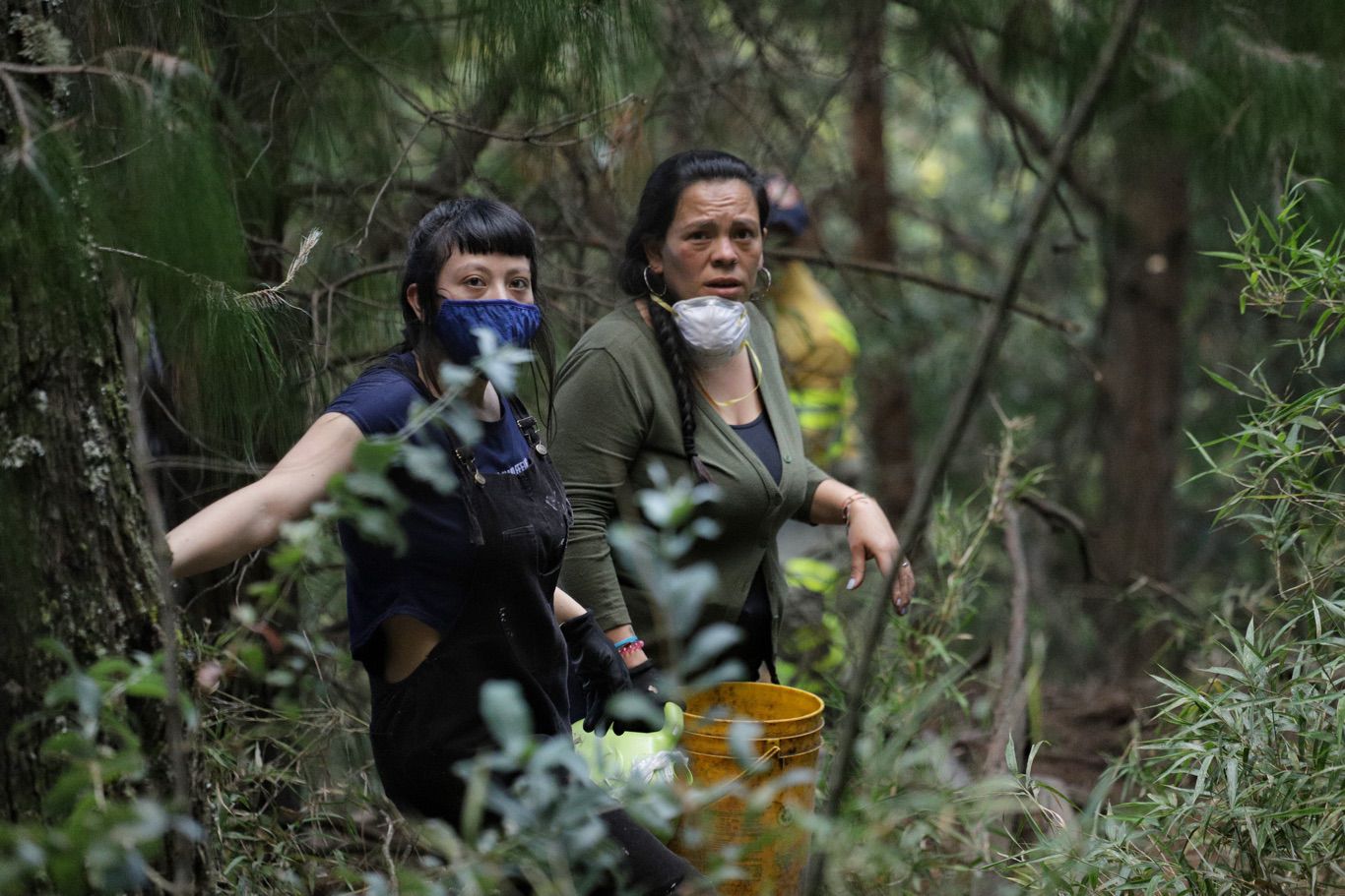 Familias afectadas por el incendio