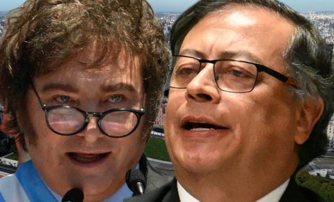 Gustavo Petro y Javier Milei