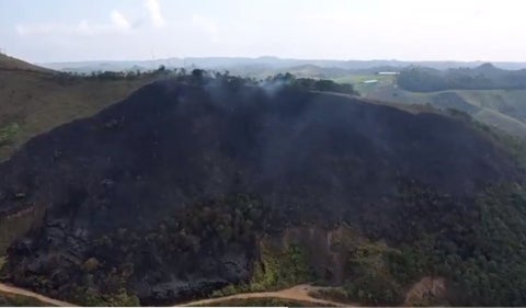 Hectáreas afectadas por incendio en Cerro Patiburrú, Maceo