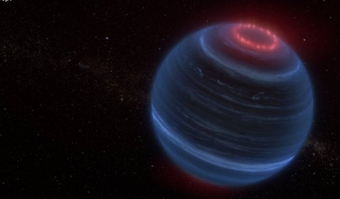 Exoplaneta que emana luz