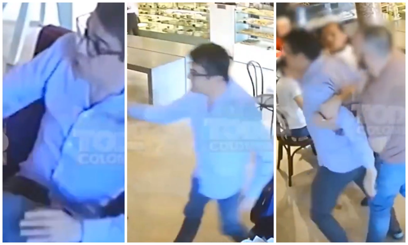 Actor Carlos Congote pelea en una panadería