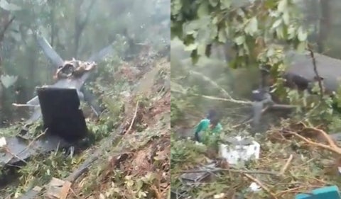 Accidente de helicóptero de Policía en Antioquia
