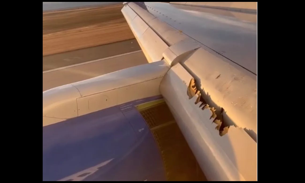 Avión aterriza de emergencia porque un ala se estaba safando